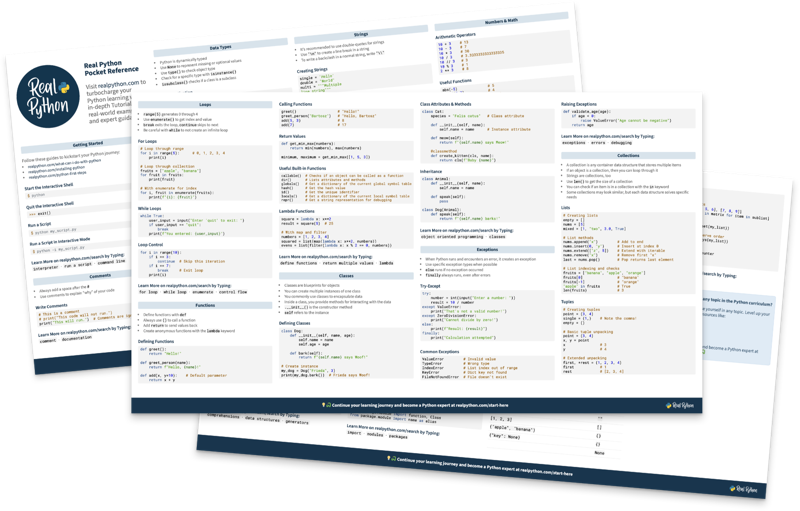 Python Cheat Sheet